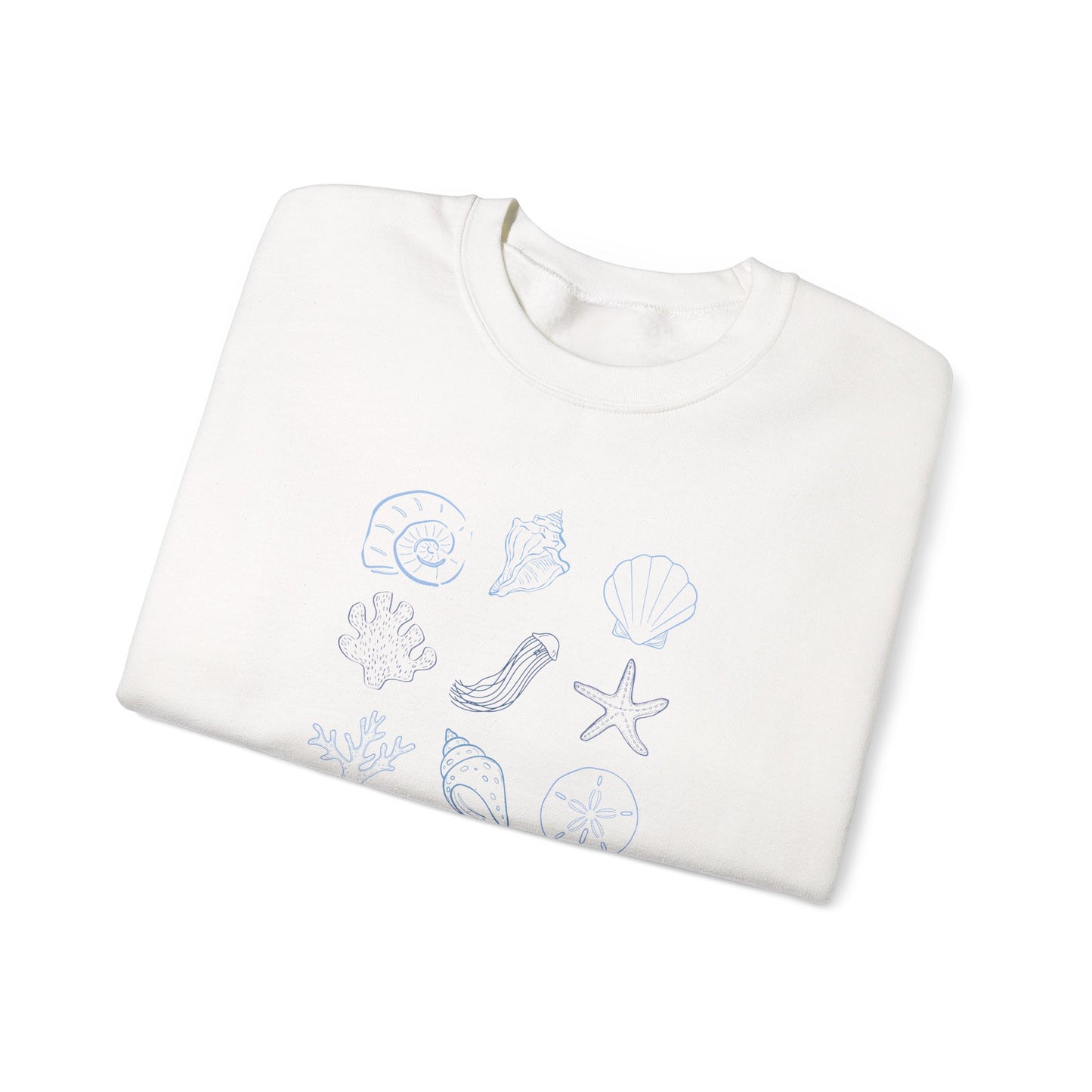 Seashell Coastal Crewneck Sweatshirt