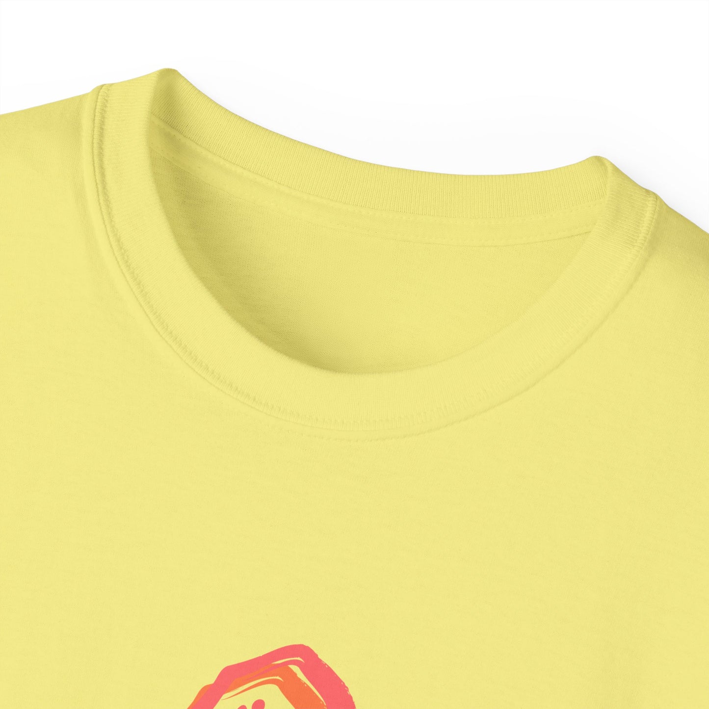 Hibiscus Sketch Tee — Coral Hand-Drawn Flower Graphic Shirt